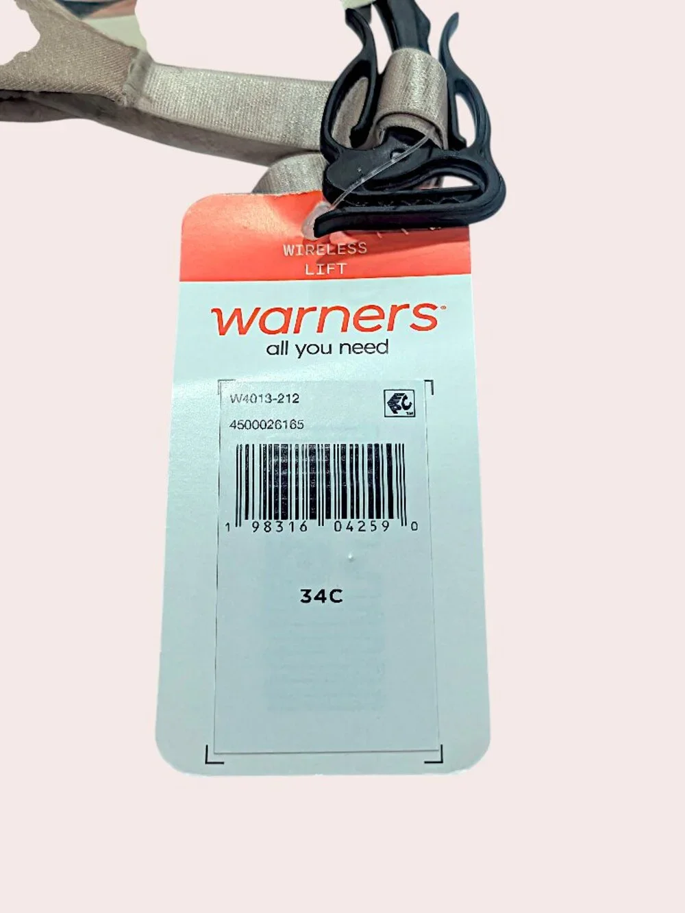 Warner's Size 34C Blissful Benefits Back Smoothing with Lift Tan T-Shirt Bra 2X